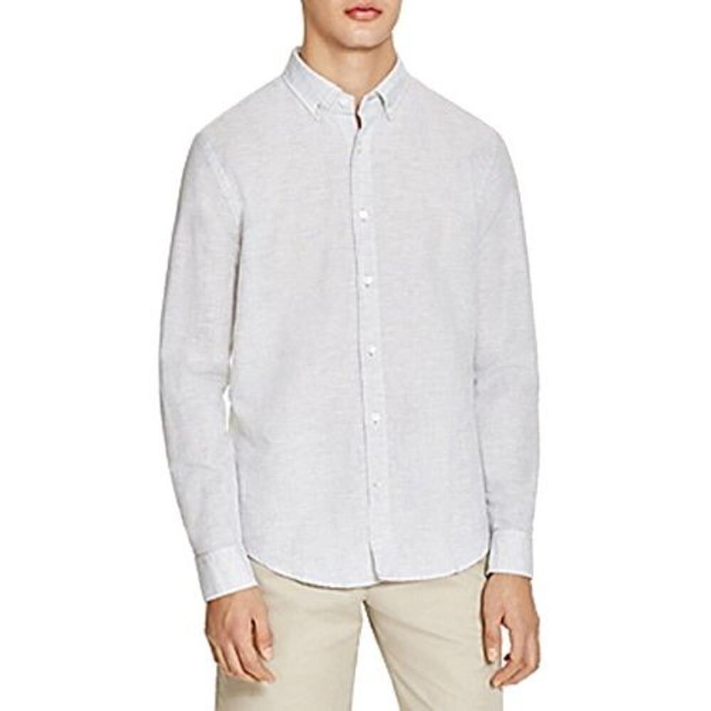 Linen-Cotton Regular Fit Button-Down Shirt